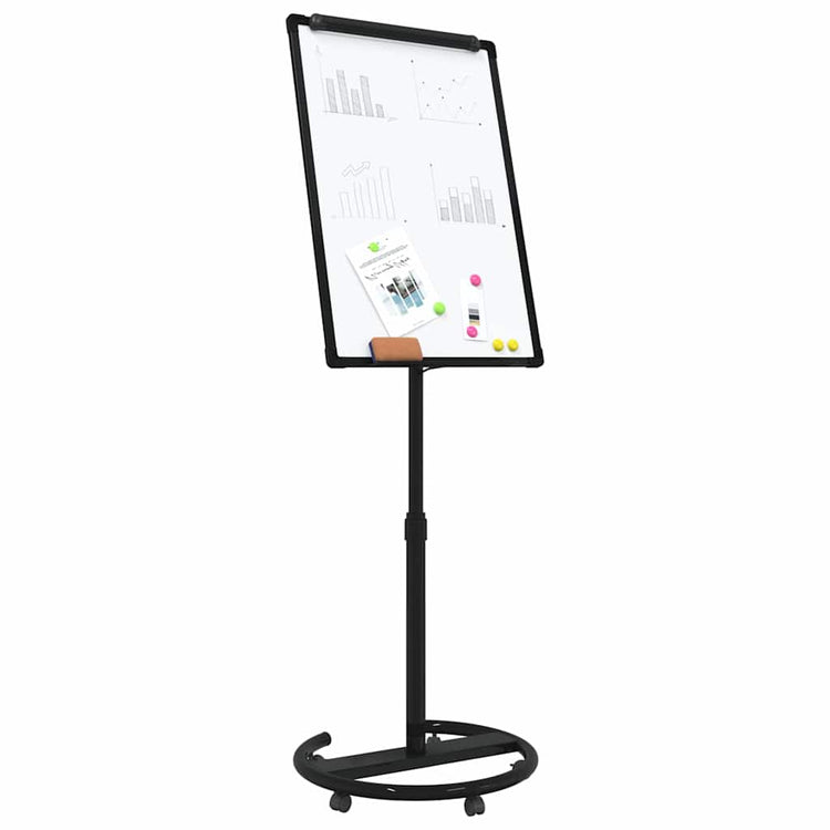 Vidaxl magnetisch whiteboard zwart en wit 62 x 62,5 x 197 cm eps