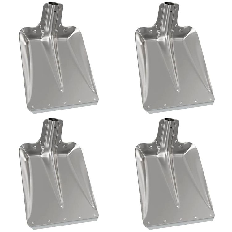 Vidaxl schep hoofd 4 st zilver 43 x 32,5 cm aluminium