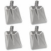 Vidaxl schep hoofd 4 pcs zilver 45 x 38 cm aluminium