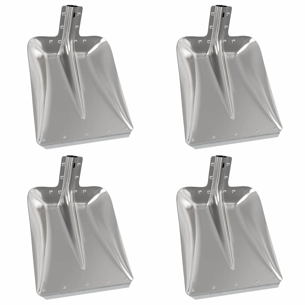 Vidaxl schep hoofd 4 pcs zilver 45 x 38 cm aluminium