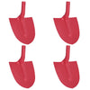 Vidaxl schep hoofd 4 pcs rood 39,5 x 27,5 cm gepoedercoat staal