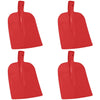 Vidaxl schep hoofd 4 pcs rood 32 x 24,5 cm gepoedercoat staal