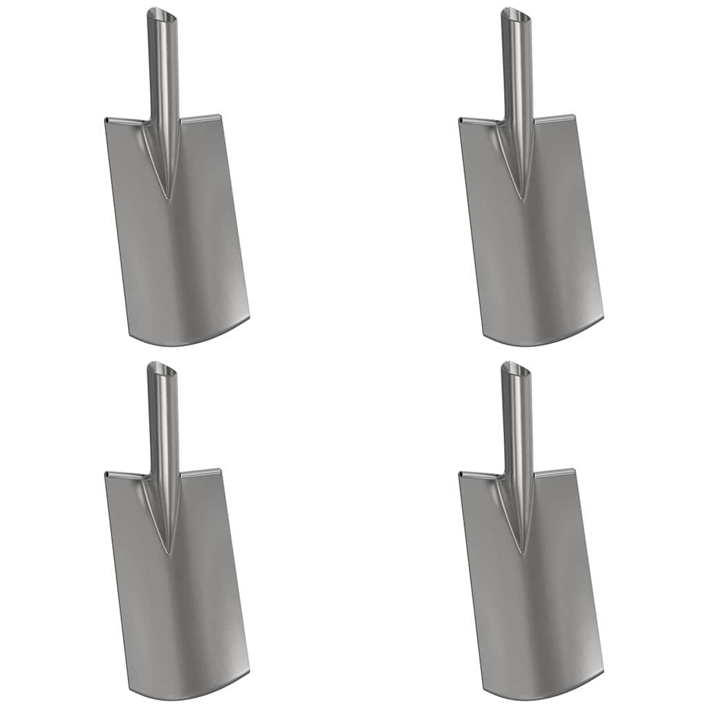 Vidaxl schep hoofd 4 pcs zilver 43 x 17 cm gepoedercoat staal