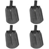 Vidaxl schep hoofd 4 pcs zilver 33 x 21 cm gepoedercoat staal