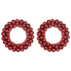 Vidaxl kerstbal kransen 2 pcs rood 33 x 33 x 7 cm polystyreen