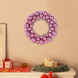 Vidaxl kerstbal kransen 2 st roze 33 x 33 x 7 cm polystyreen - afbeelding 1