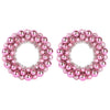 Vidaxl kerstbal kransen 2 pcs roze 33 x 33 x 7 cm polystyreen