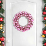 Vidaxl kerstbal kransen 2 st roze 33 x 33 x 7 cm polystyreen - afbeelding 3