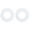 Vidaxl kerstbal kransen 2 pcs wit 33 x 33 x 7 cm polystyreen