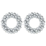 Vidaxl kerstbal kransen 2 st zilver 33 x 33 x 7 cm polystyreen - afbeelding 2