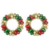 Vidaxl kerstbal kransen 2 pcs multikleur 33 x 33 x 7 cm polystyreen