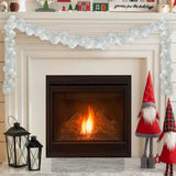 Vidaxl kerstbal guirlande led's wit 186 cm polystyreen - afbeelding 1