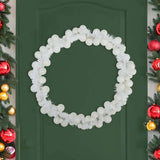 Vidaxl kerstbal guirlande led's wit 186 cm polystyreen - afbeelding 3