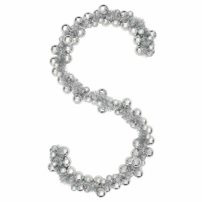 Vidaxl kerstbal guirlande led's zilver 186 cm polystyreen