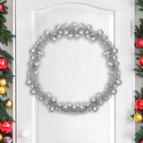 Vidaxl kerstbal guirlande led's zilver 186 cm polystyreen - afbeelding 3
