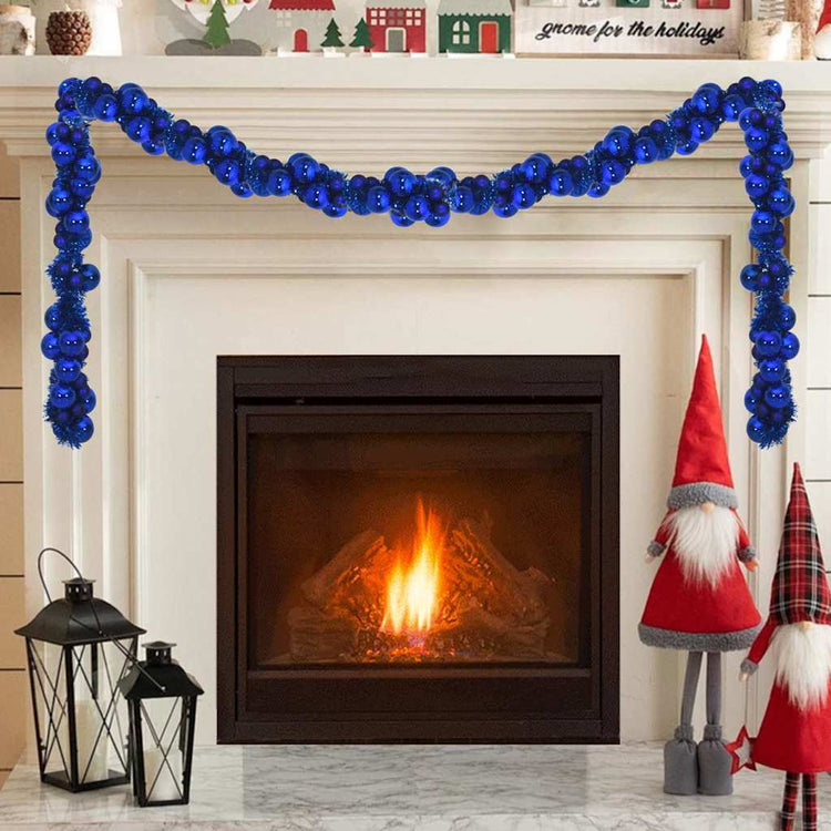 Vidaxl kerstbal guirlande blauw 186 cm polystyreen