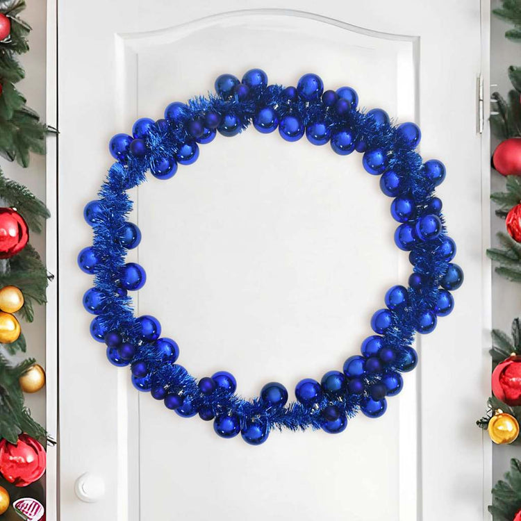 Vidaxl kerstbal guirlande blauw 186 cm polystyreen