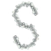 Vidaxl kerstbal guirlande wit en zilver 186 cm polystyreen