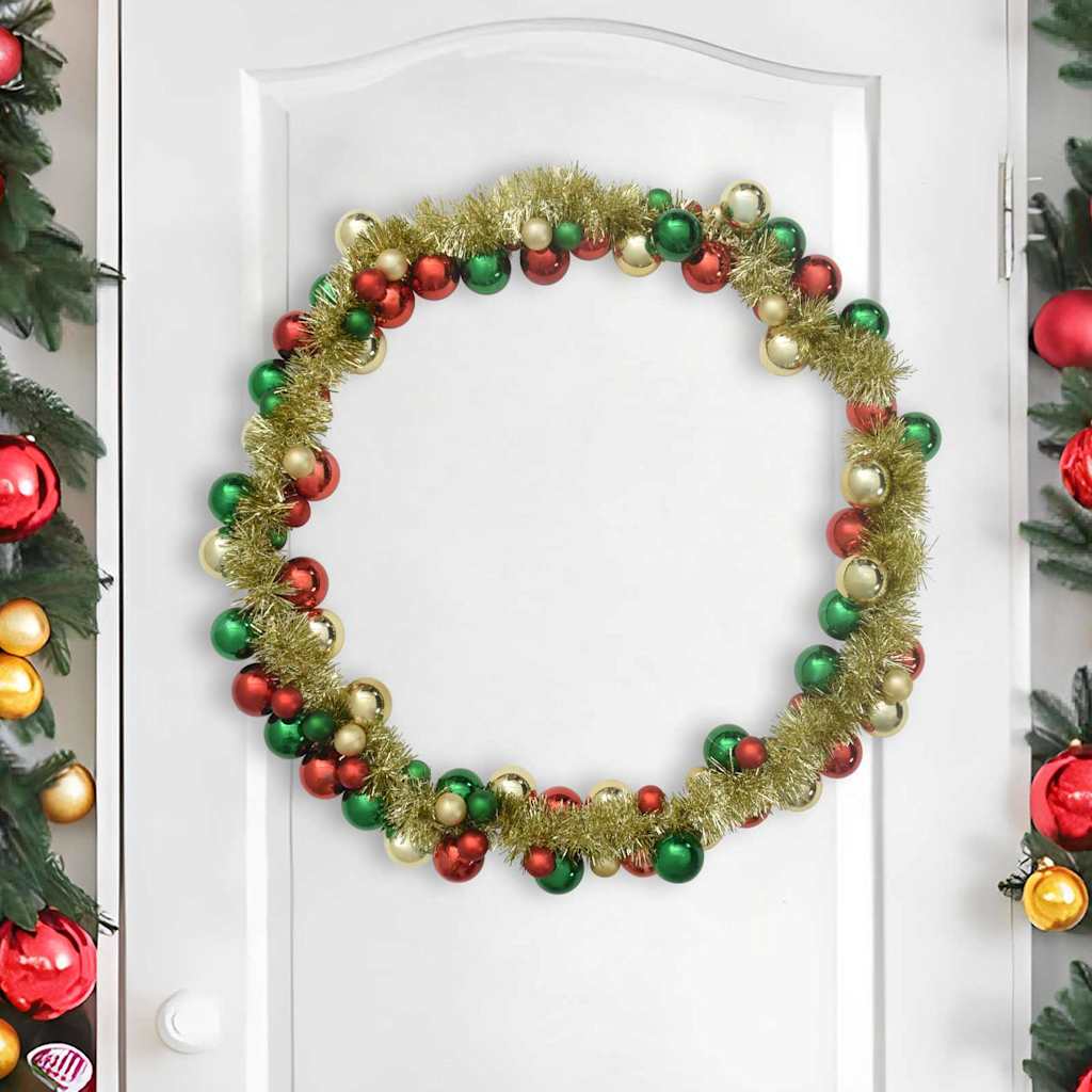 Vidaxl kerstbal guirlande multikleur 186 cm polystyreen