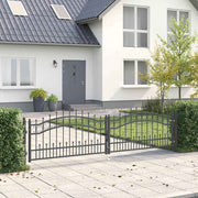 Vidaxl hekpoort met spear boven kampen 305 x 75 cm vergrendelbaar - afbeelding 1