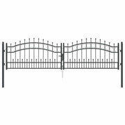 Vidaxl hekpoort met spear boven kampen 305 x 75 cm vergrendelbaar - afbeelding 2