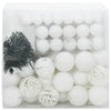 Vidaxl kerstbal set met 300 led 120 pcs wit kunststof