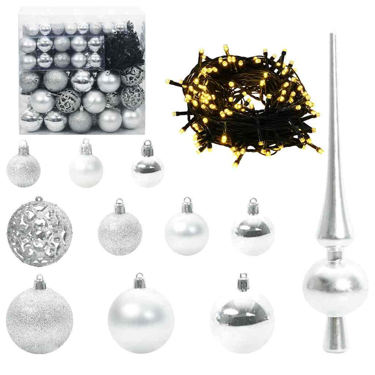 Vidaxl kerstbal set 120 st 300 led's warmwit ø 6 cm