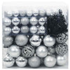 Vidaxl kerstbal set met 300 led 120 pcs zilver kunststof