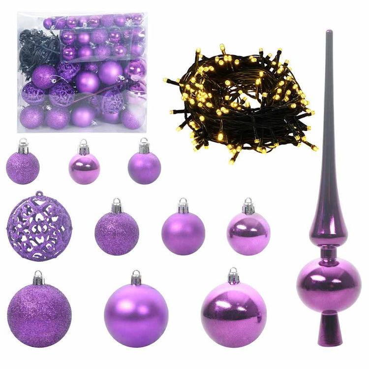 Vidaxl kerstbal set 120 st 300 led's warmwit ø 6 cm