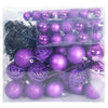 Vidaxl kerstbal set met 300 led 120 pcs lila kunststof