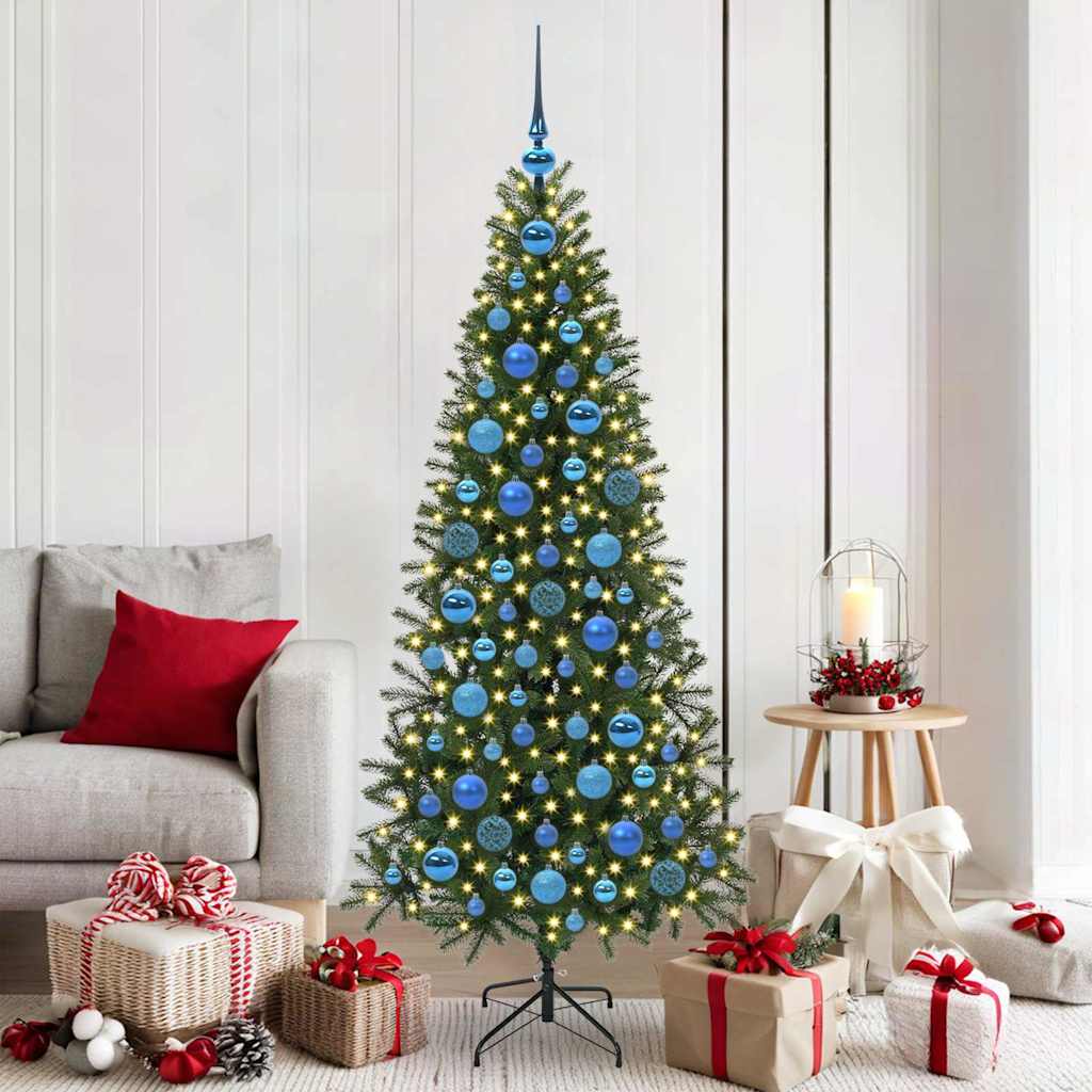 Vidaxl kerstbal set met 300 led 120 pcs blauw kunststof