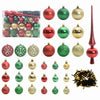 Vidaxl kerstbal set met 150 led 61 pcs multikleur kunststof