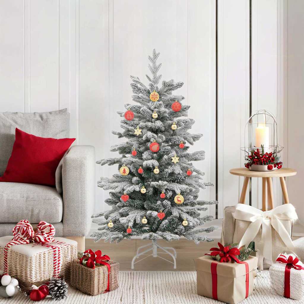 Vidaxl kerstbal set 40 pcs goud en rood kunststof
