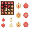 Vidaxl kerstbal set 40 pcs goud en rood kunststof