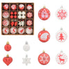 Vidaxl kerstbal set 40 pcs rood en wit kunststof