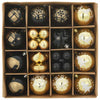 Vidaxl kerstbal set 40 pcs zwart en goud kunststof