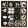 Vidaxl kerstbal set 40 pcs zwart en wit kunststof