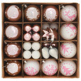 Vidaxl kerstbal set 40 st wit en roze ø 6 cm kunststof - afbeelding 3