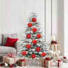 Vidaxl kerstbalset xl 9 pcs rood kunststof