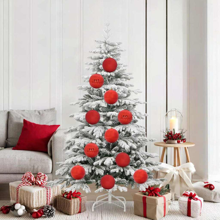 Vidaxl kerstbal set xl 9 st rood ø 15 cm kunststof