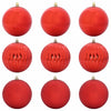 Vidaxl kerstbalset xl 9 pcs rood kunststof