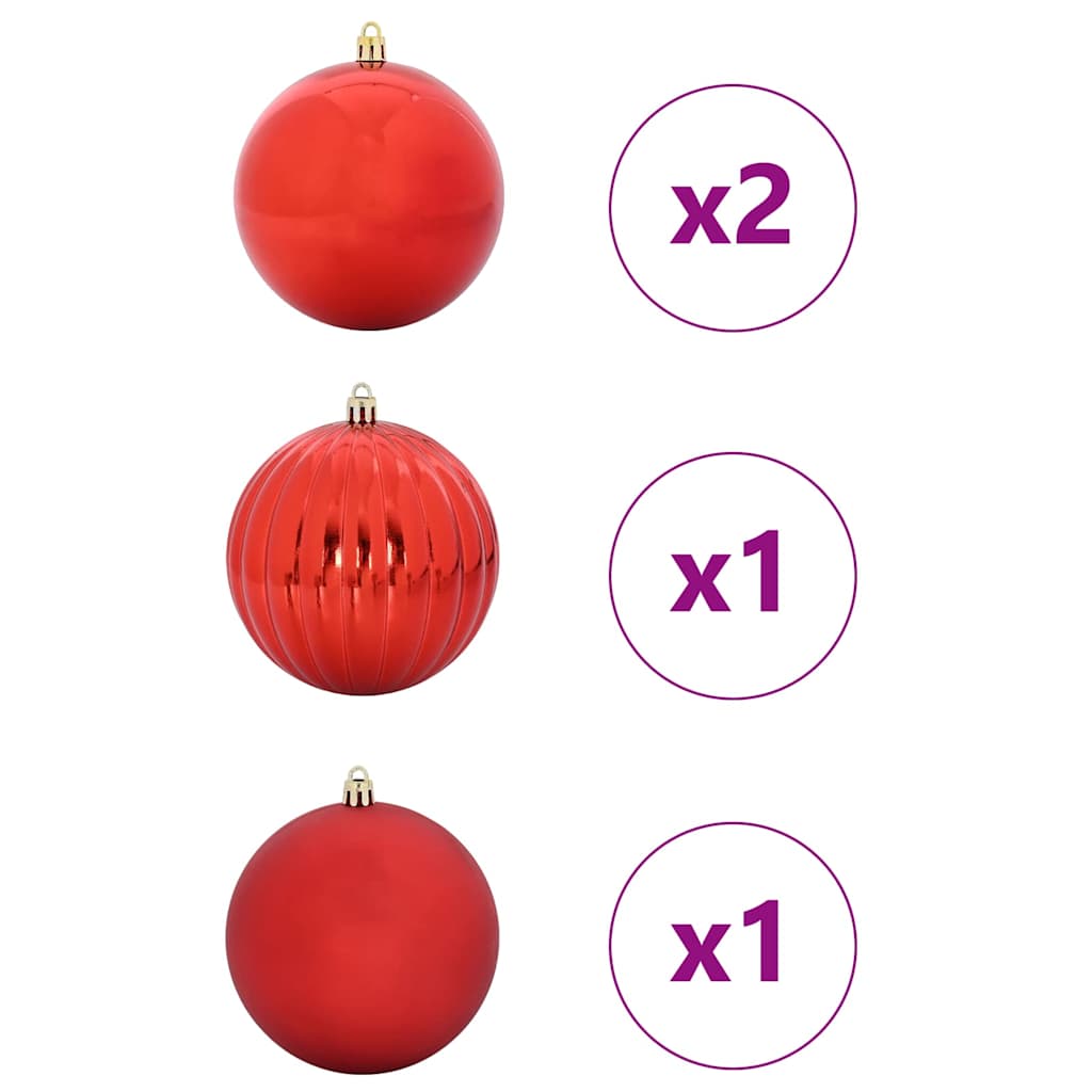 Vidaxl kerstbal set xxl 4 pcs rood kunststof