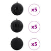 Vidaxl kerstballenset xl 15 pcs zwart kunststof