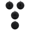 Vidaxl kerstbalset xxl 4 pcs zwart kunststof