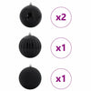 Vidaxl kerstbalset xxl 4 pcs zwart kunststof