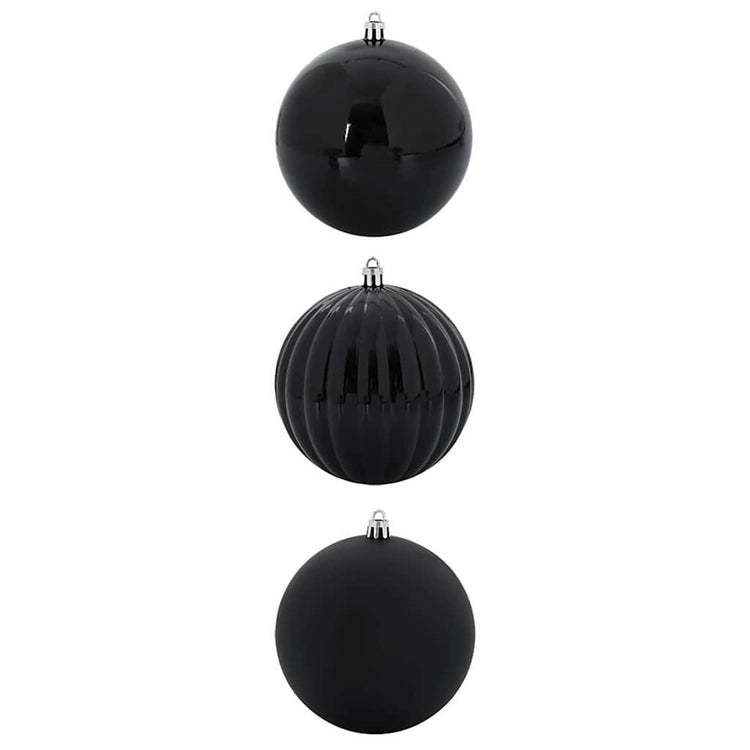 Vidaxl kerstbal set xxl 3 pcs zwart kunststof