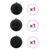 Vidaxl kerstbal set xxl 3 pcs zwart kunststof