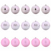 Vidaxl kerstbalset xl 15 pcs roze kunststof