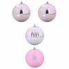 Vidaxl kerstbal set xxl 4 pcs roze kunststof