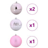 Vidaxl kerstbal set xxl 4 pcs roze kunststof
